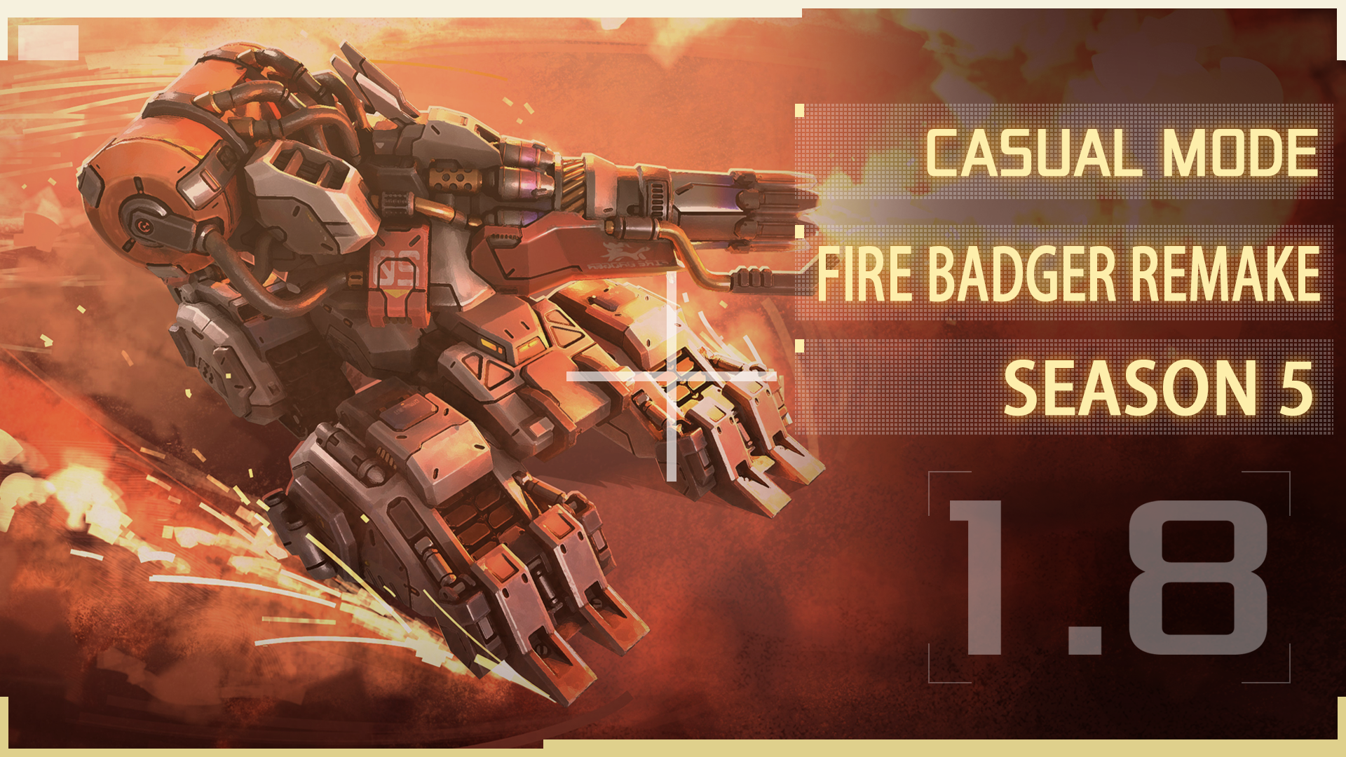 1.8.0 更新：第五赛季、休闲模式、火獾重制