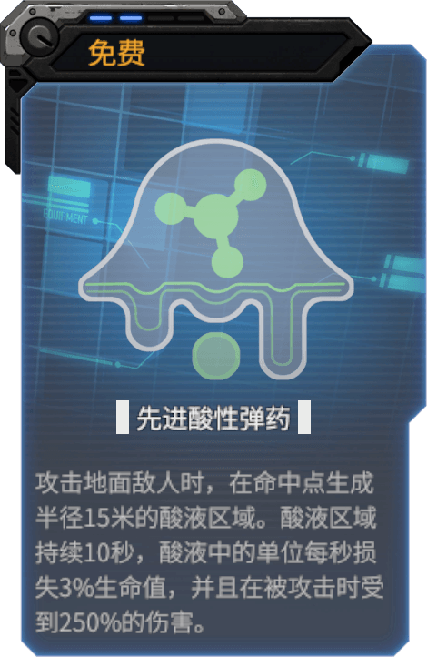先进酸性弹药